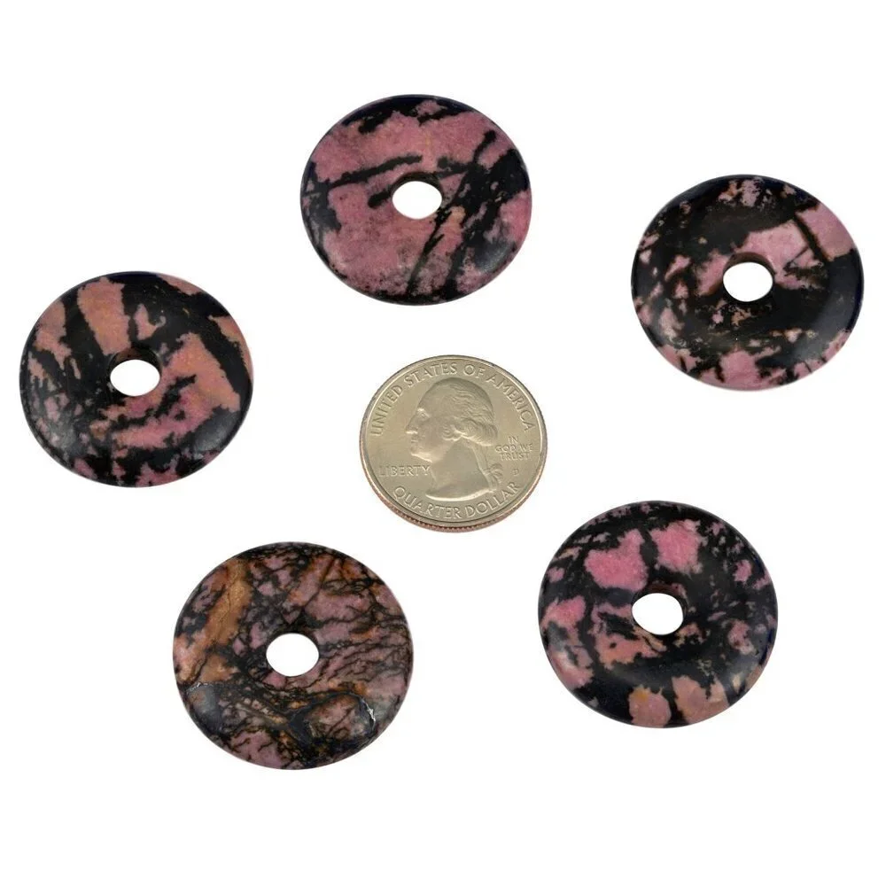 Rhodonite & Rose Quartz Pendant Necklace | Handmade - Picture 6 of 7